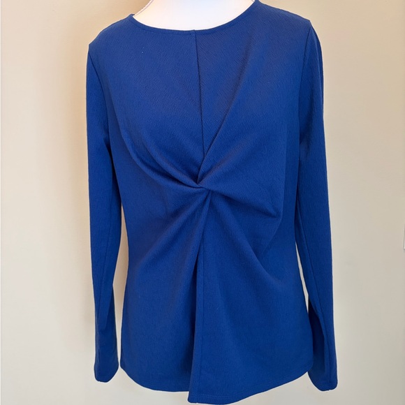 Peace Love World Tops - #214 Peace Love World Royal Blue Twist Long Sleeve Top. Like New